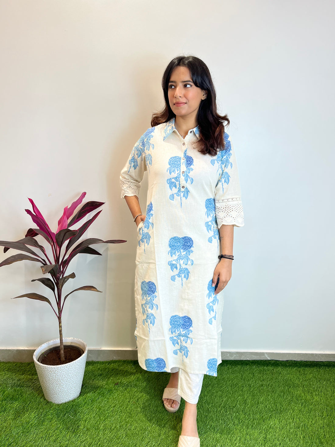 Cutwork floral Kurti